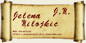 Jelena Milojkić vizit kartica